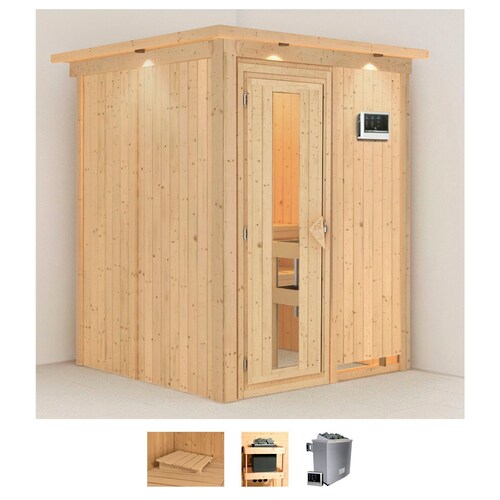 Karibu Sauna »Norma«, (Set), 9 KW-Ofen mit externer Steuerung günstig online kaufen
