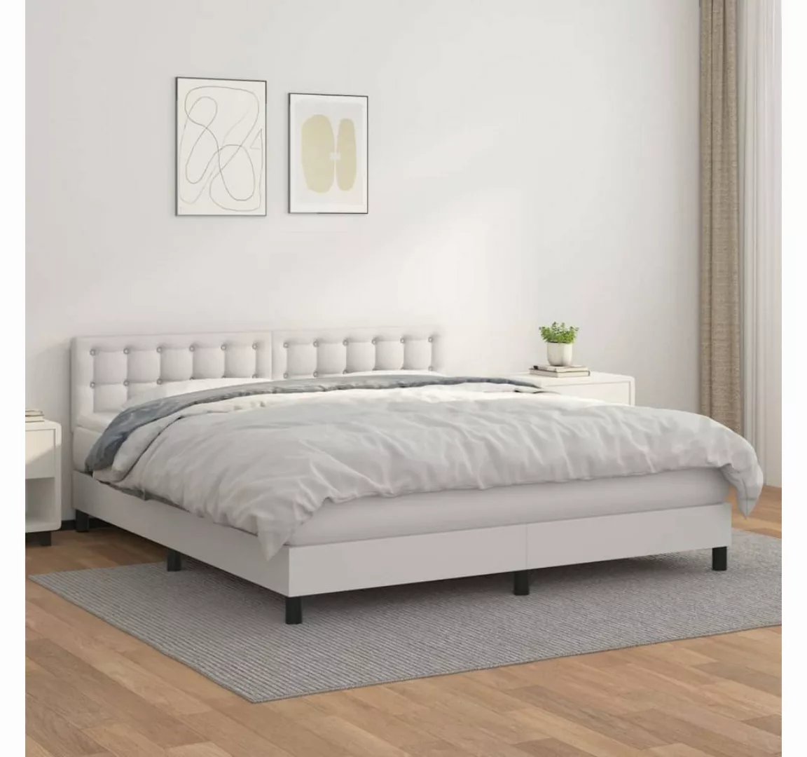 vidaXL Boxspringbett Bett Boxspringbett mit Matratze Kunstleder (180 x 200 günstig online kaufen