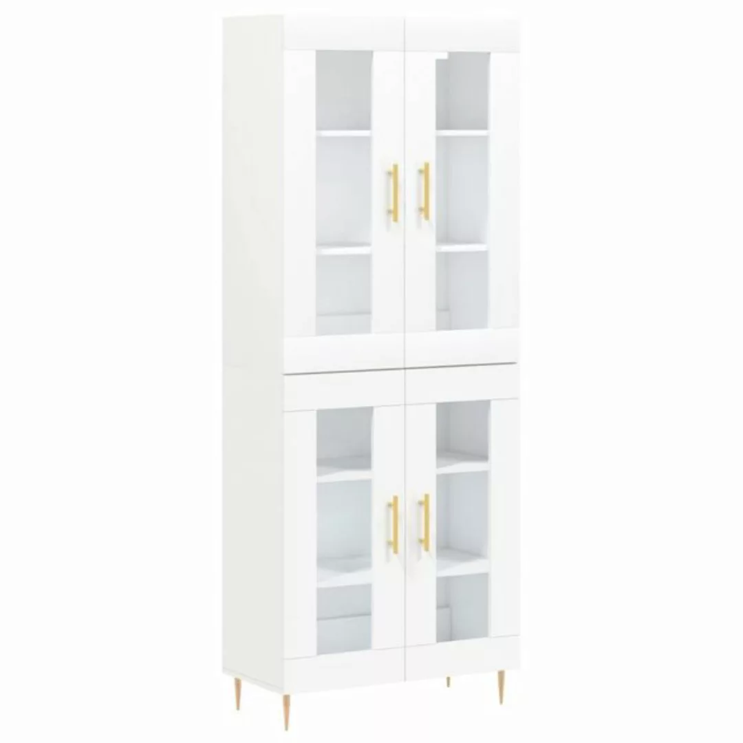 vidaXL Vitrine Wohnzimmerschrank Vitrine Hochschrank Highboard Weiß 69,5x34 günstig online kaufen