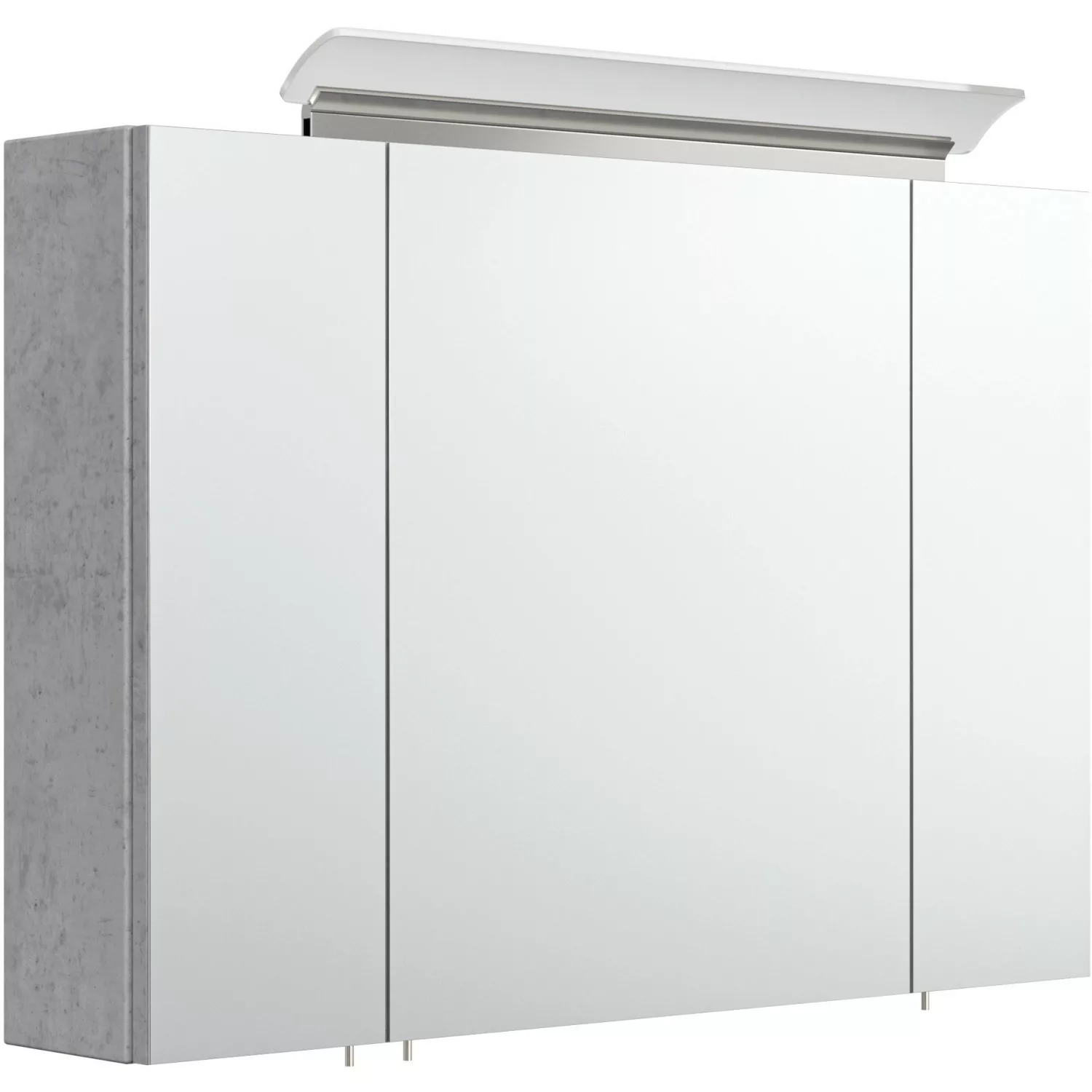 Posseik Spiegelschrank Beton-Optik 90 cm mit Softclose Türen günstig online kaufen