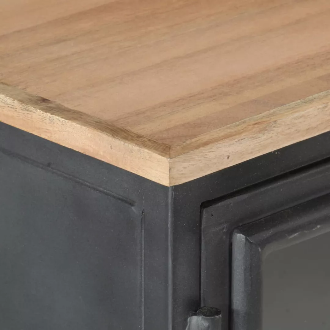 Sideboard Grau 100x30x70 Cm Massivholz Akazie günstig online kaufen