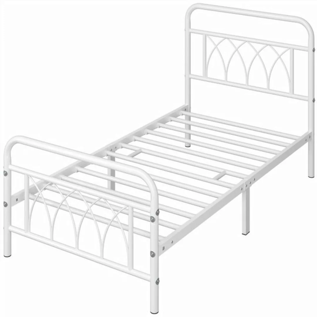 Yaheetech Metallbett, Bettrahmen Vintage mit Lattenrost, Einzelbett/ Doppel günstig online kaufen