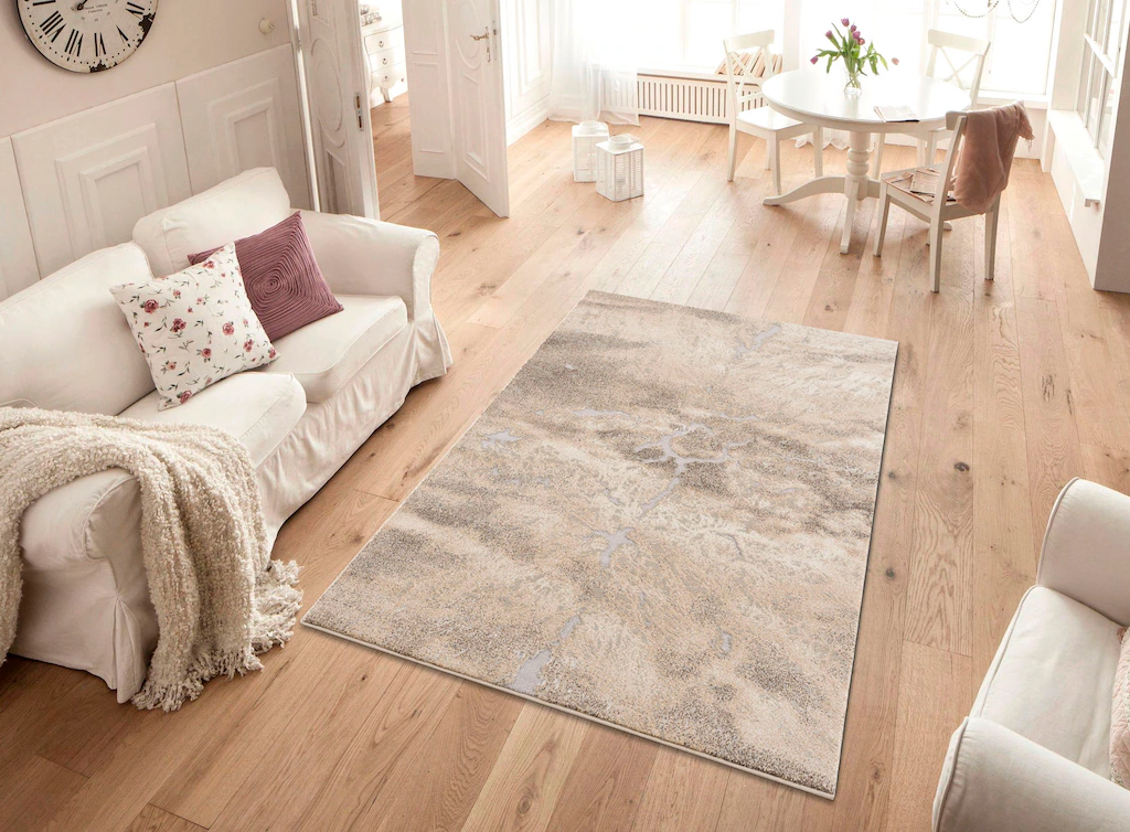 my home Teppich Marmor, rechteckig, Höhe: günstig online kaufen
