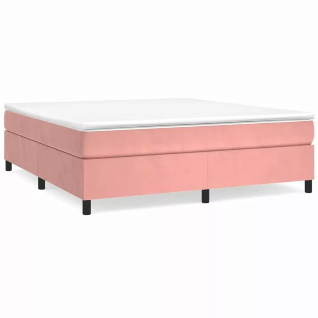 furnicato Bett Boxspringbett mit Matratze Rosa 180x200 cm Samt günstig online kaufen