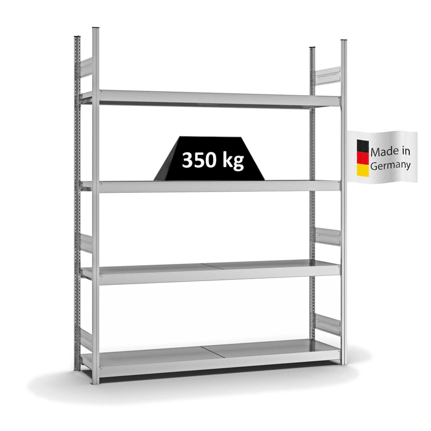 PROREGAL Weitspannregal Stecksystem T-Profil Grundregal HxBxT 250x200x40 cm günstig online kaufen