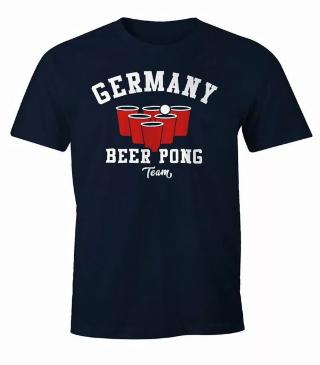 MoonWorks Print-Shirt Herren T-Shirt Germany Beer Pong Team Bier Fun-Shirt günstig online kaufen