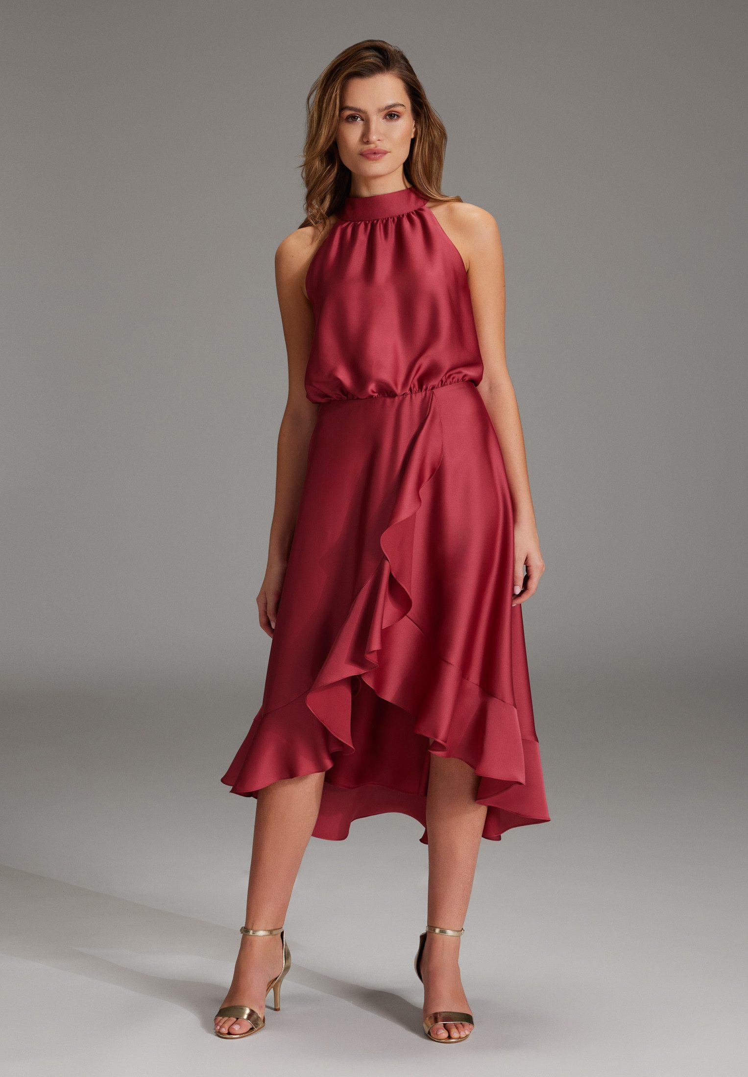 SWING Maxikleid Lockere Passform mit ausgestelltem günstig online kaufen