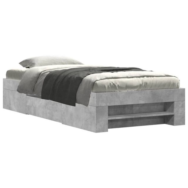 vidaXL Bett, Bettgestell Betongrau 90x190 cm Holzwerkstoff günstig online kaufen