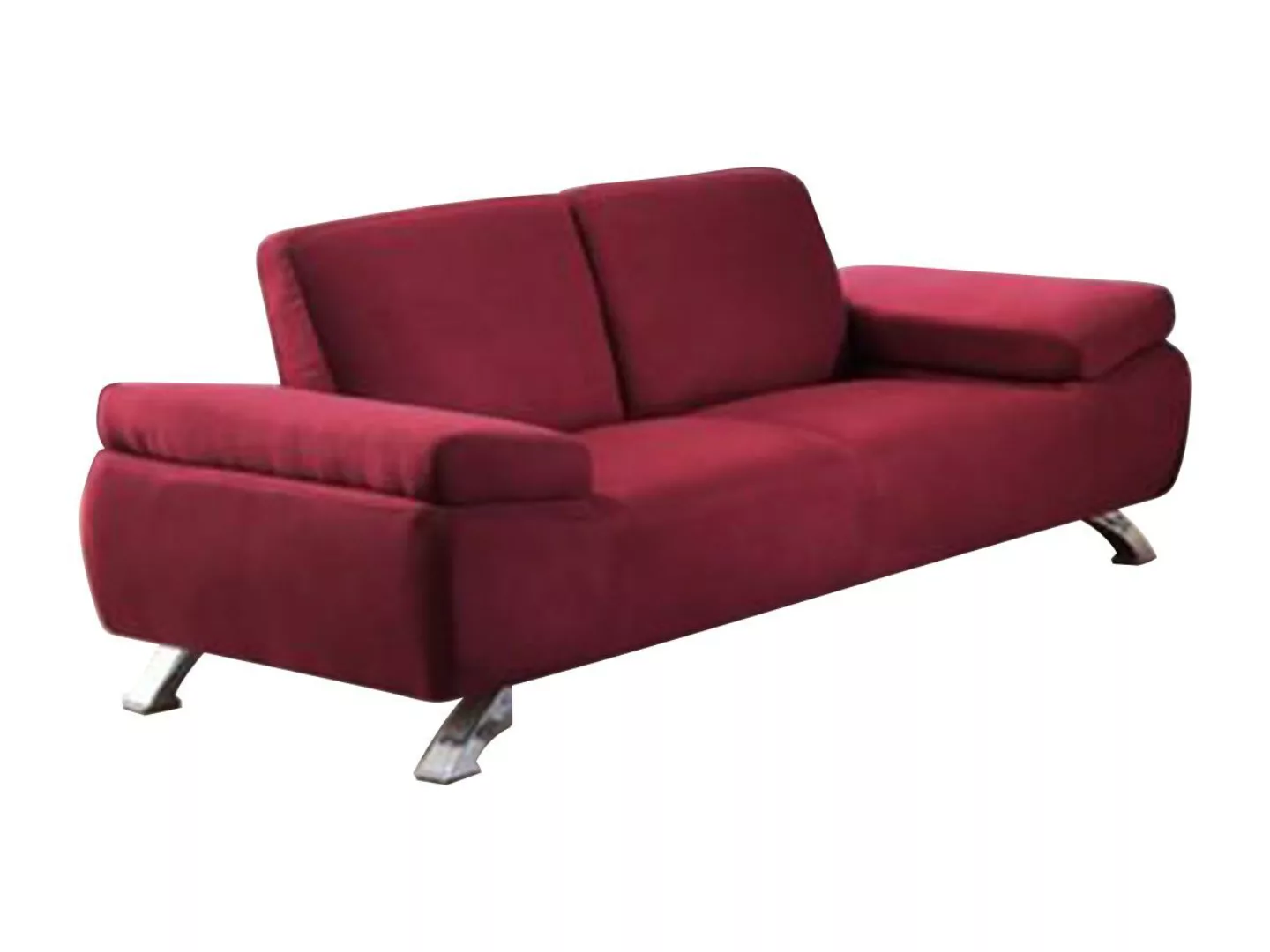 Sofa 2-Sitzer - Microfaser - Rot - POLKA günstig online kaufen