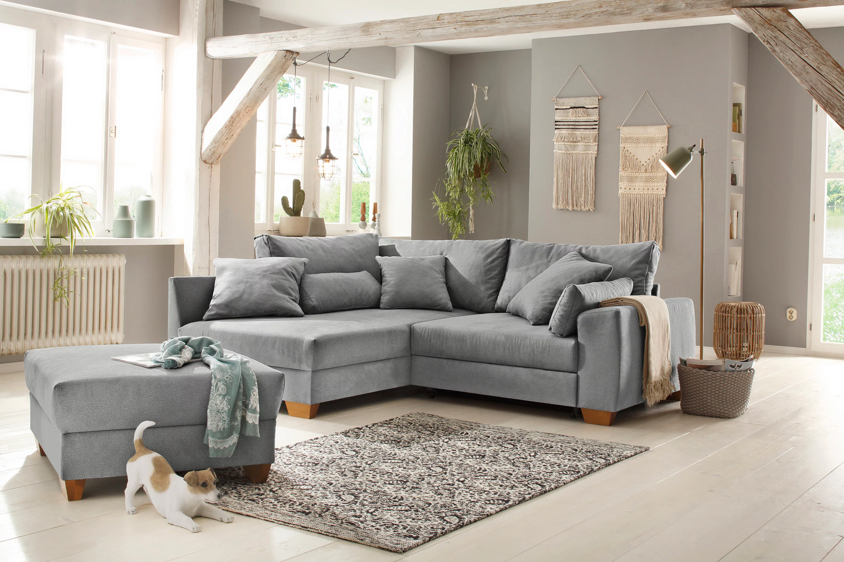 Home affaire Ecksofa "DuraSpring", mit Taschenfederkern, bis 140 kg belastb günstig online kaufen