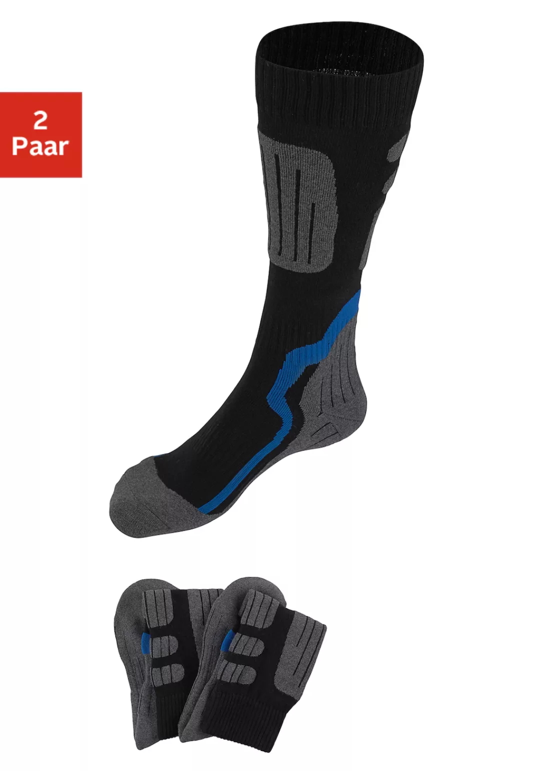 H.I.S Kniestrümpfe, (Packung, 2 Paar), ideal für Wintersportaktivitäten günstig online kaufen