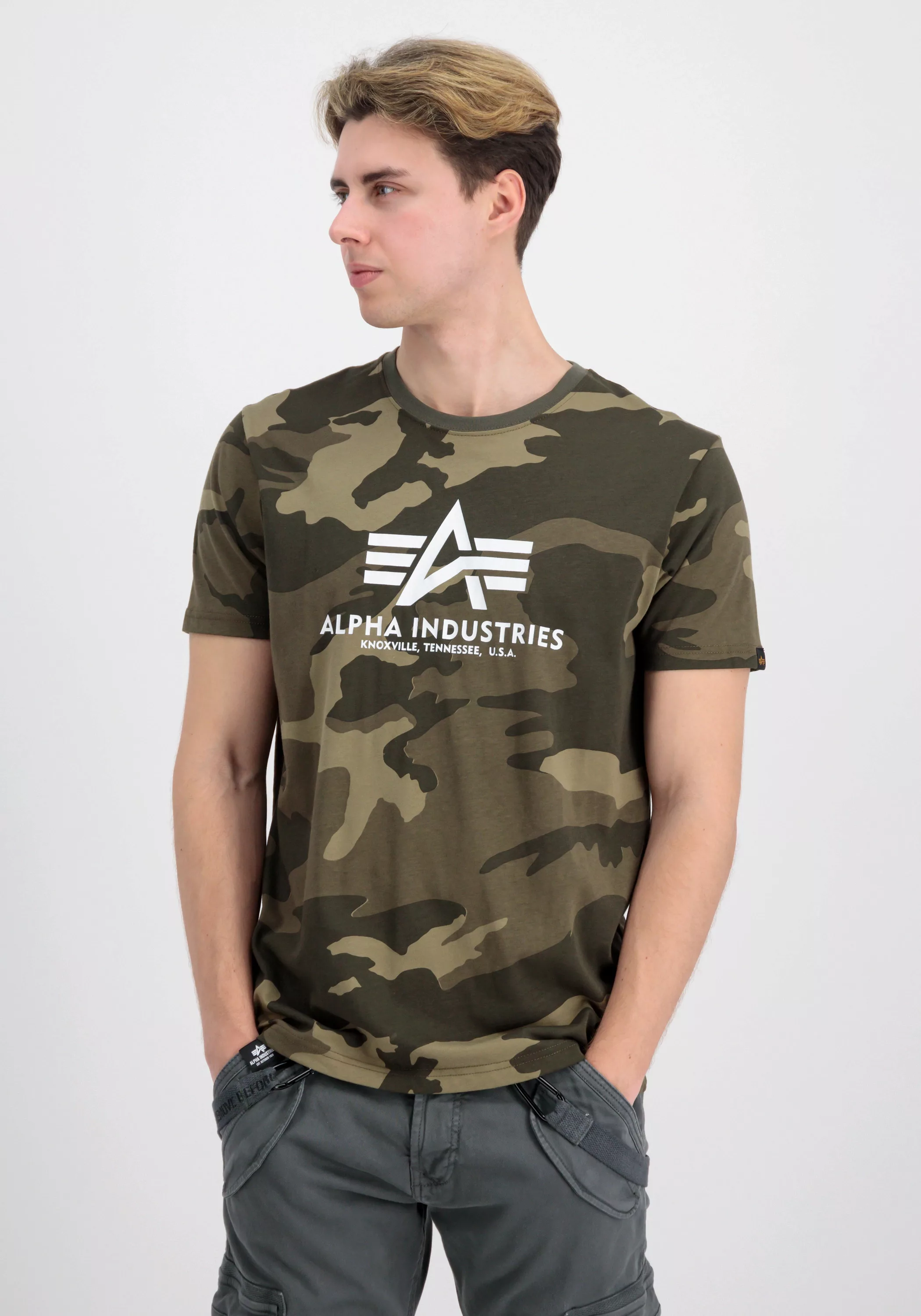Alpha Industries T-Shirt "Alpha Industries Men - T-Shirts Basic T-Shirt Cam günstig online kaufen