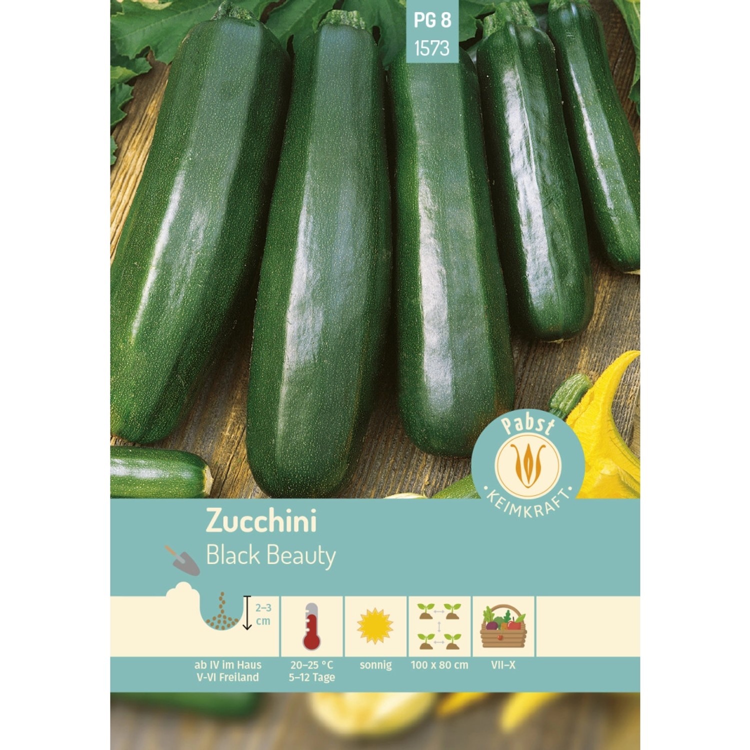 Pabst Keimkraft Zucchini Mittelfrüh & Ertragreich Black Beauty Saatgut günstig online kaufen