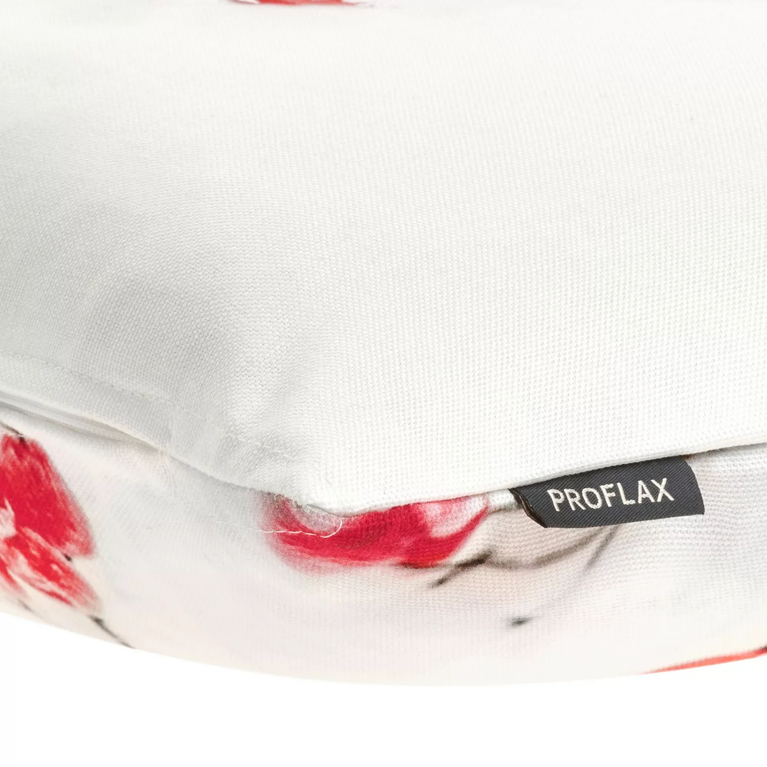 home24 Proflax Kissenbezug Tiny Weiß/Rot 30x50 cm (BxH) Natur Design Baumwo günstig online kaufen