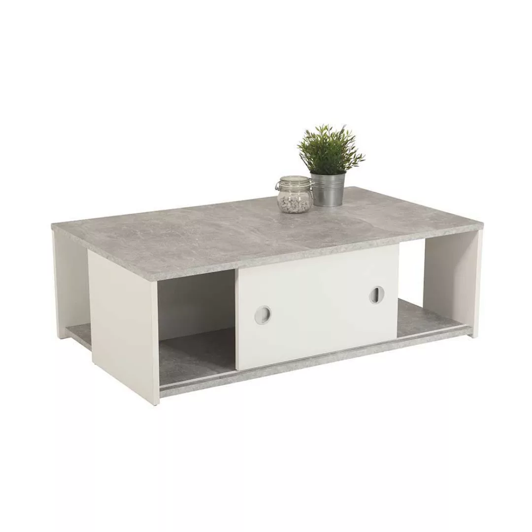 Designercouchtisch in Beton Grau und Weiß auf günstig online kaufen