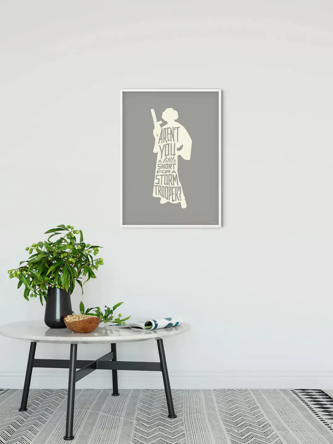 Komar Wandbild »Star Wars Silhouette Quotes Leia«, (1 St.), Kinderzimmer, S günstig online kaufen