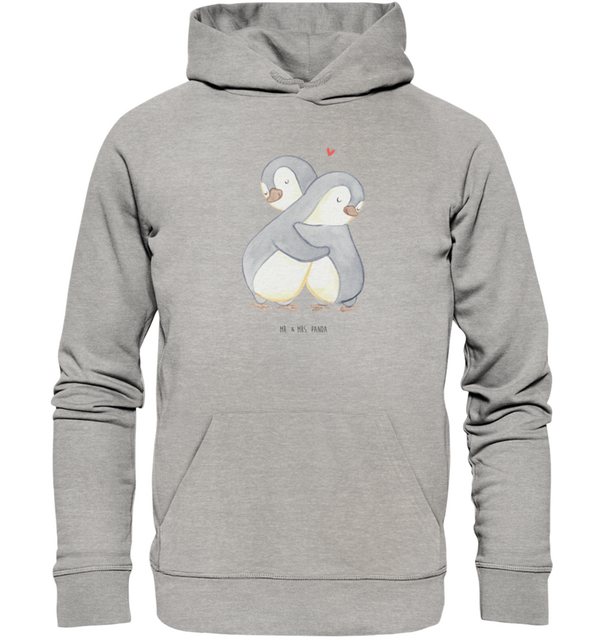 Mr. & Mrs. Panda Hoodie Größe M Pinguine Kuscheln - Heather Grey - Geschenk günstig online kaufen