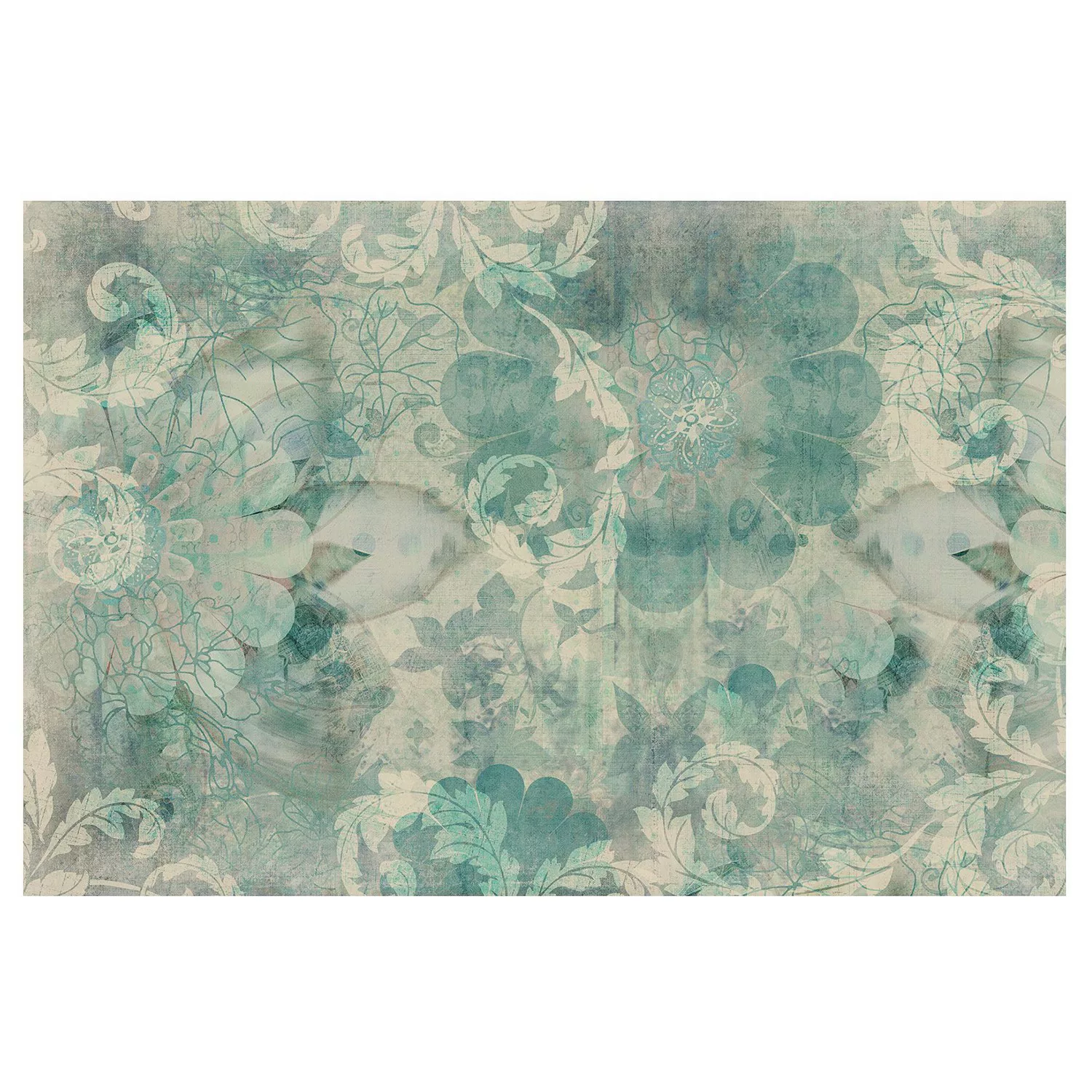 Bilderwelten Mustertapete Eisblumen blau Gr. 384 x 255 günstig online kaufen