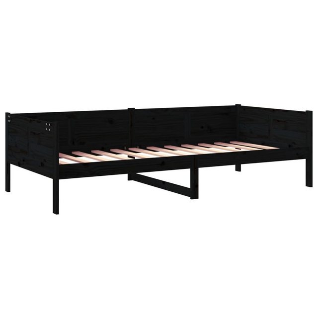 furnicato Bettgestell Tagesbett Schwarz Massivholz Kiefer 80x200 cm (1-tlg) günstig online kaufen