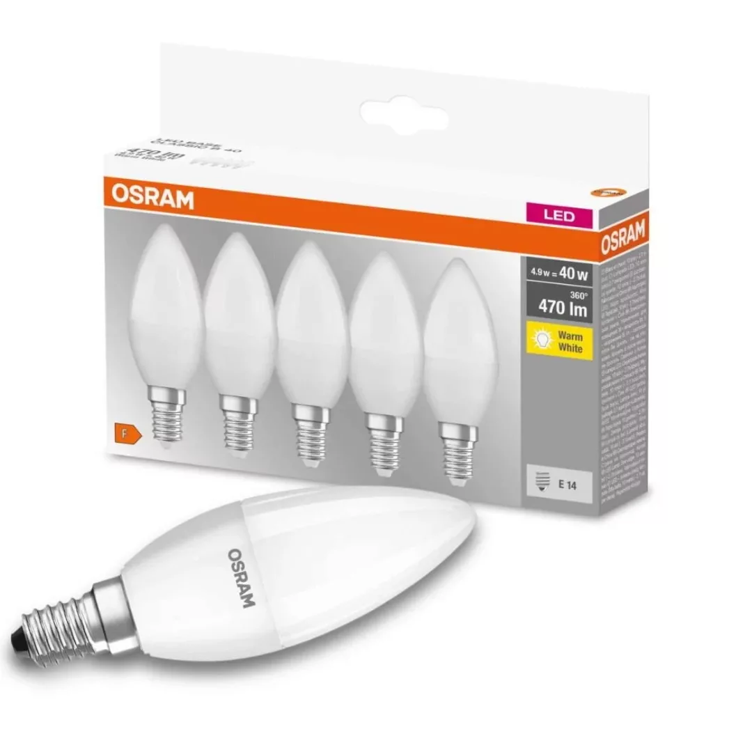 OSRAM Base Classic B LED-Kerzenlampe E14 4,9W 5er günstig online kaufen