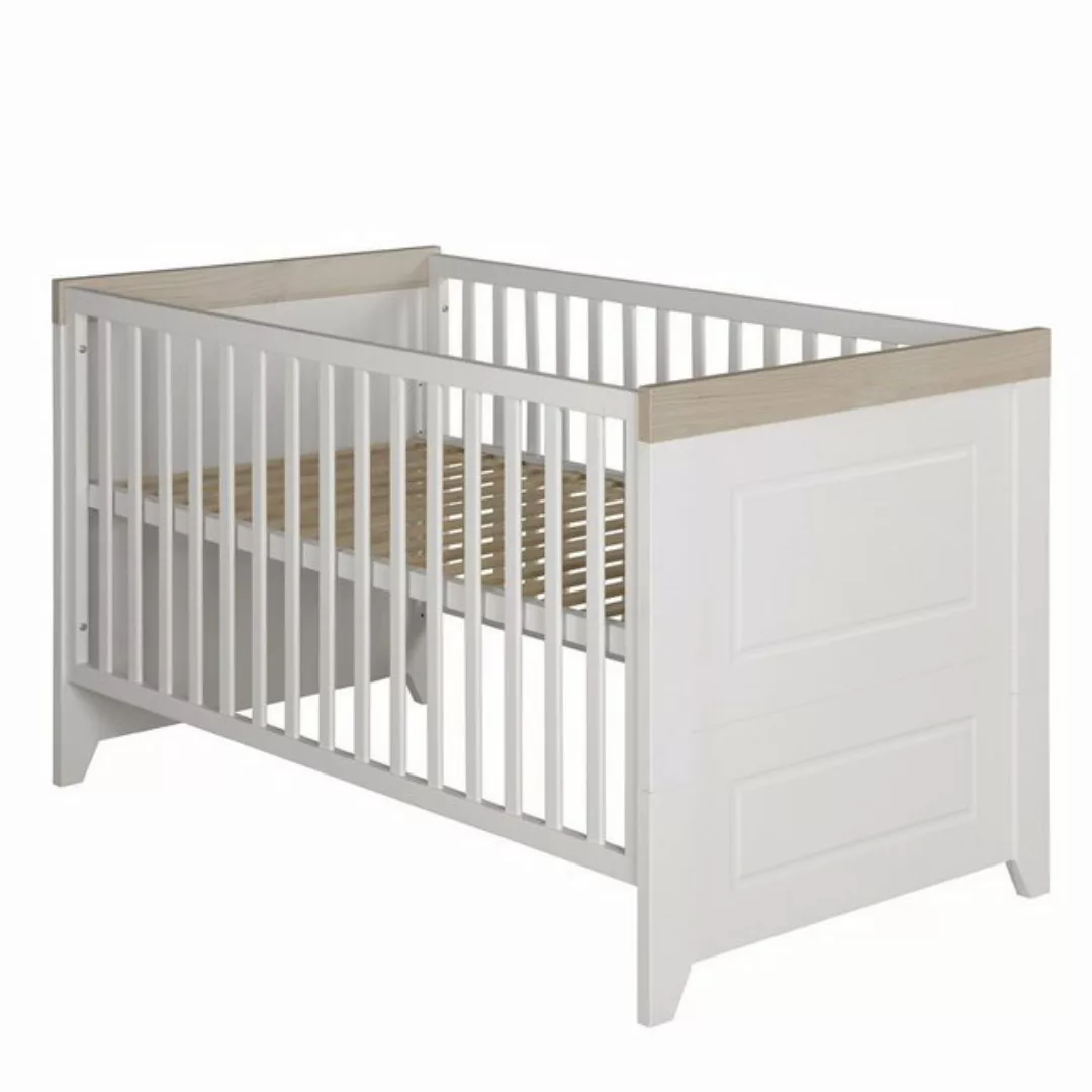 roba® Babybett Constantin, Gitterbett weiß - Höhenverstellbar - Umbaubar zu günstig online kaufen