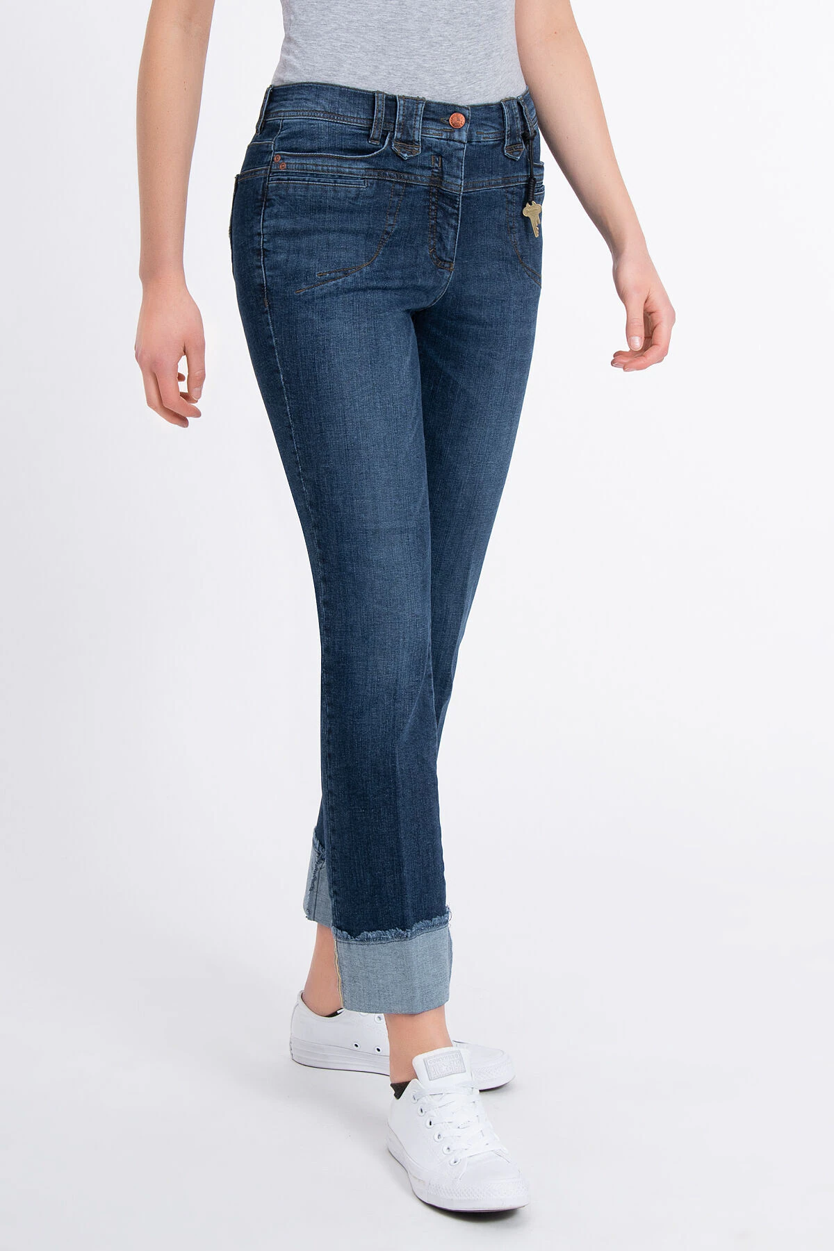 Recover Pants 5-Pocket-Jeans "Carlotta", mit femininer Ziersteppung günstig online kaufen