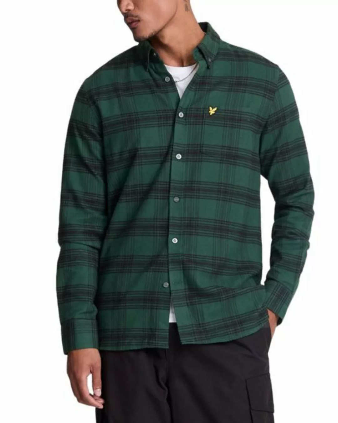 Lyle & Scott Langarmhemd Herren, 100% Baumwolle, Mit Button Down Kragen günstig online kaufen