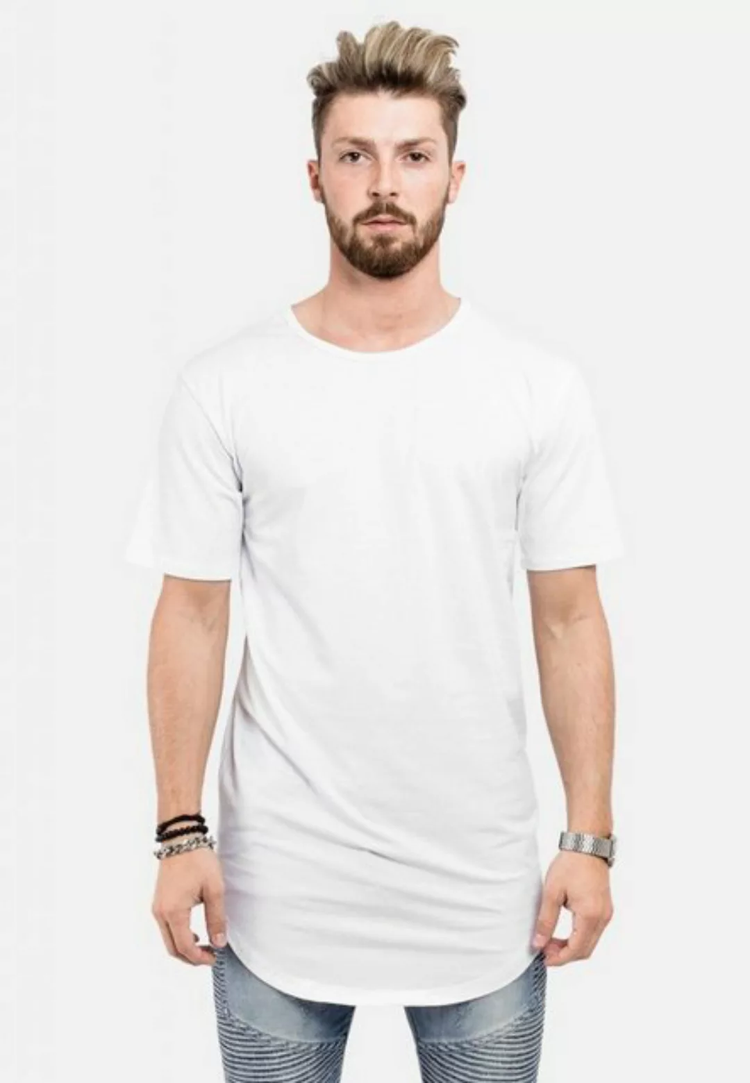 Blackskies T-Shirt Round Longshirt T-Shirt Weiß X-Large günstig online kaufen
