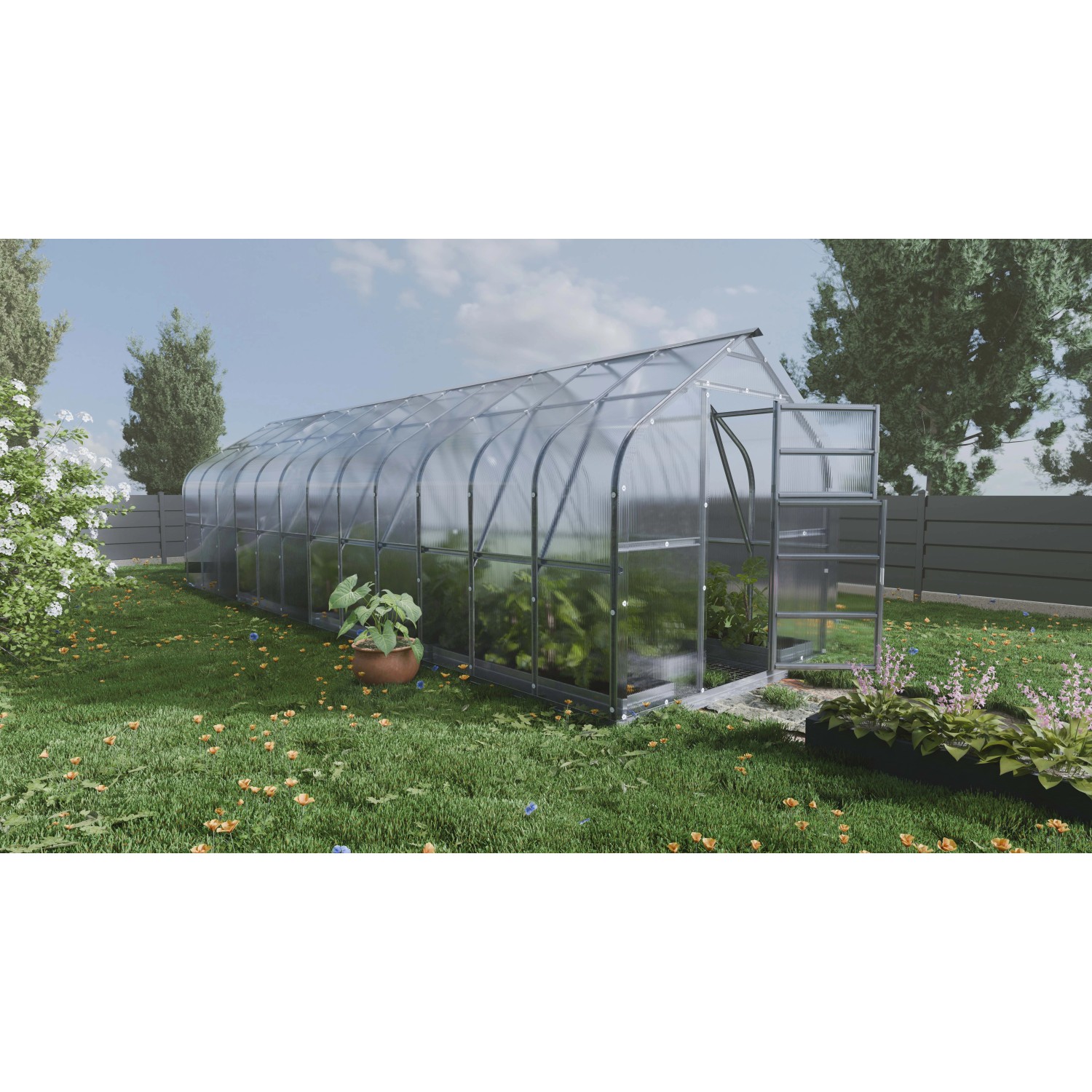 Klasika Greenhouses Standart KLASIKA Gewächshaus 20m², 2,5m x 8m mit 4 mm P günstig online kaufen