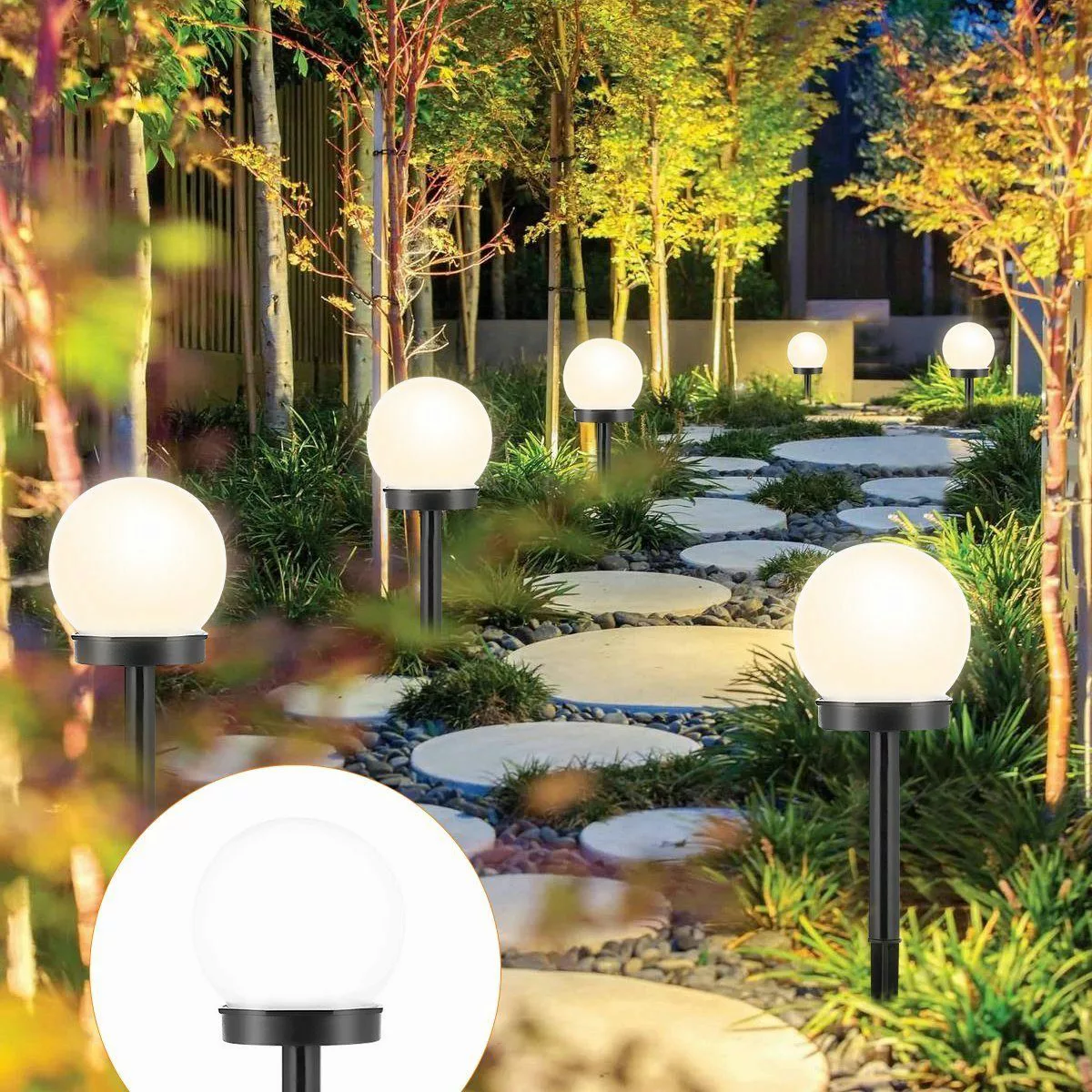 WILGOON LED Solarleuchte LED Kugelerdspiess, Solarlampe günstig online kaufen