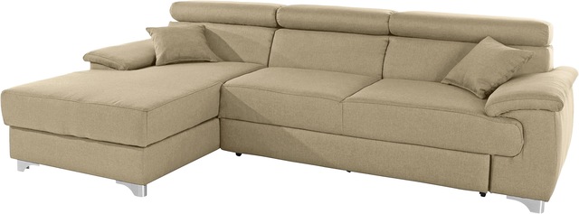 DOMO collection Ecksofa »Mira, inklusive Kopfteilverstellung für mehr Wohlf günstig online kaufen