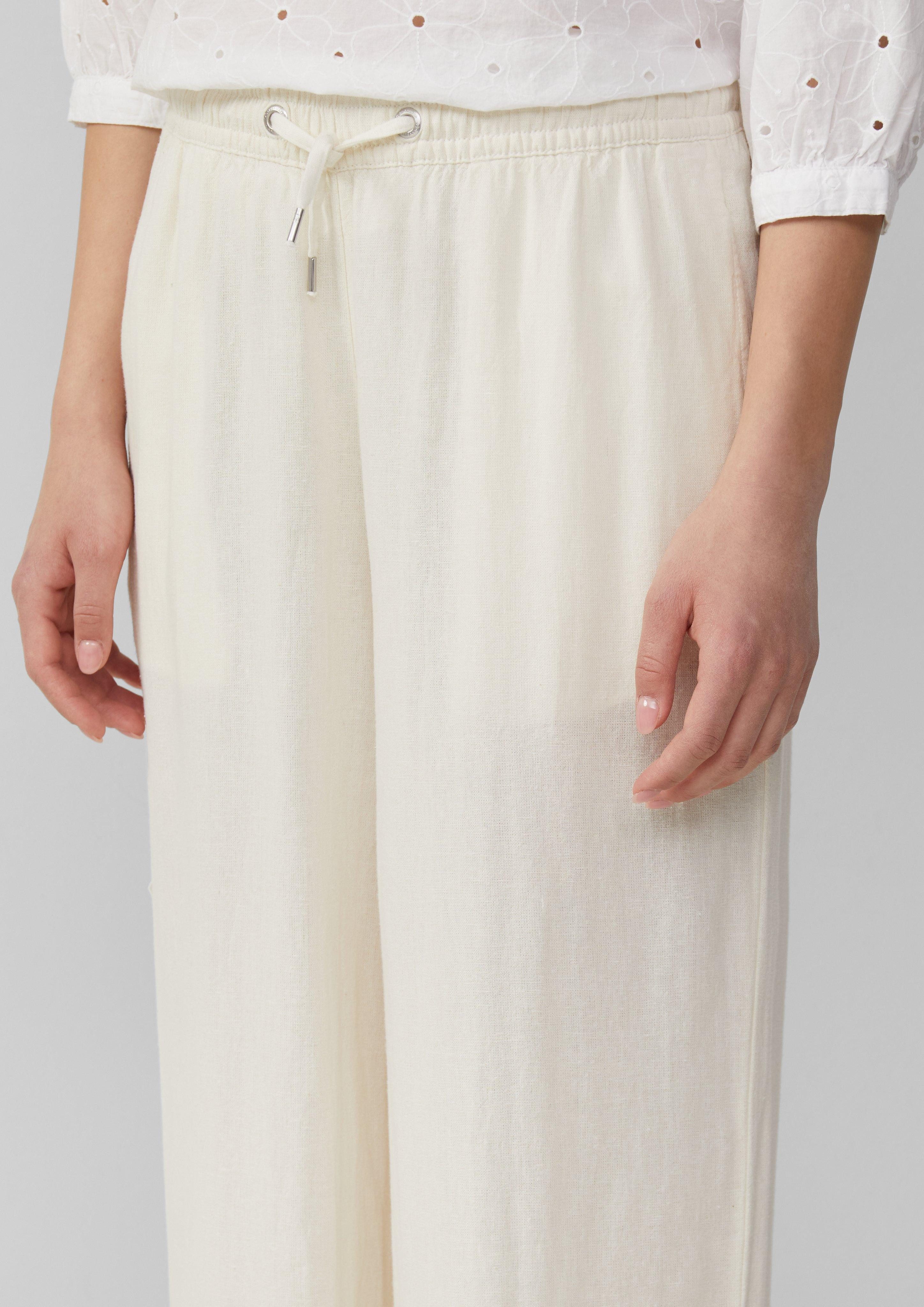 QS Stoffhose Leinenmixhose mit Gummizug und günstig online kaufen