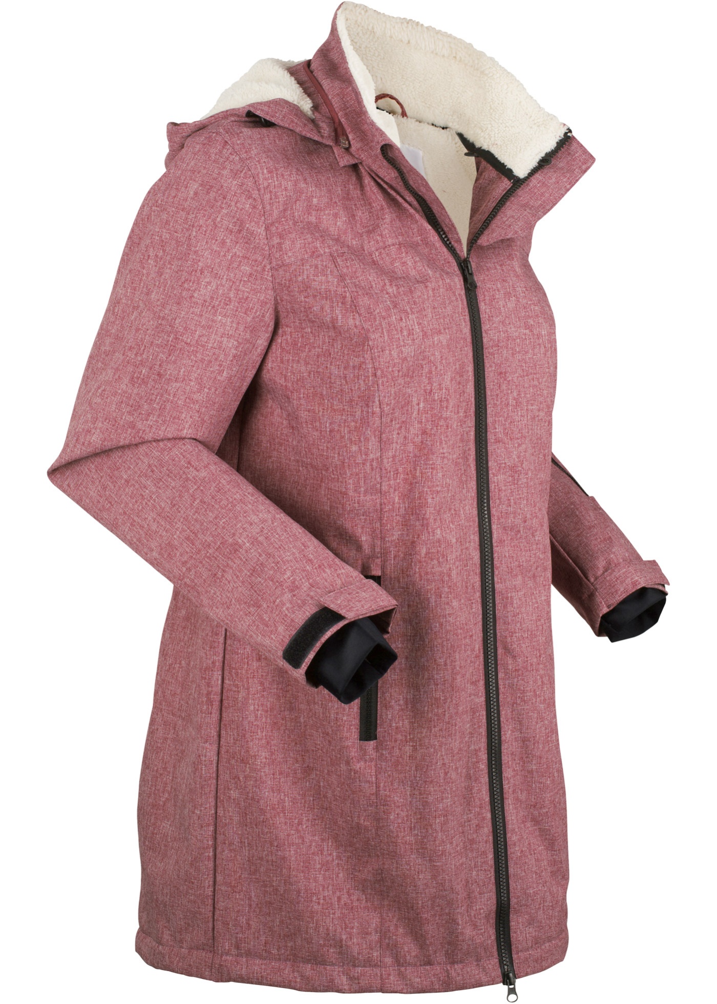 Funktions-Outdoor-Longjacke mit Teddyfleece, wasserdicht günstig online kaufen