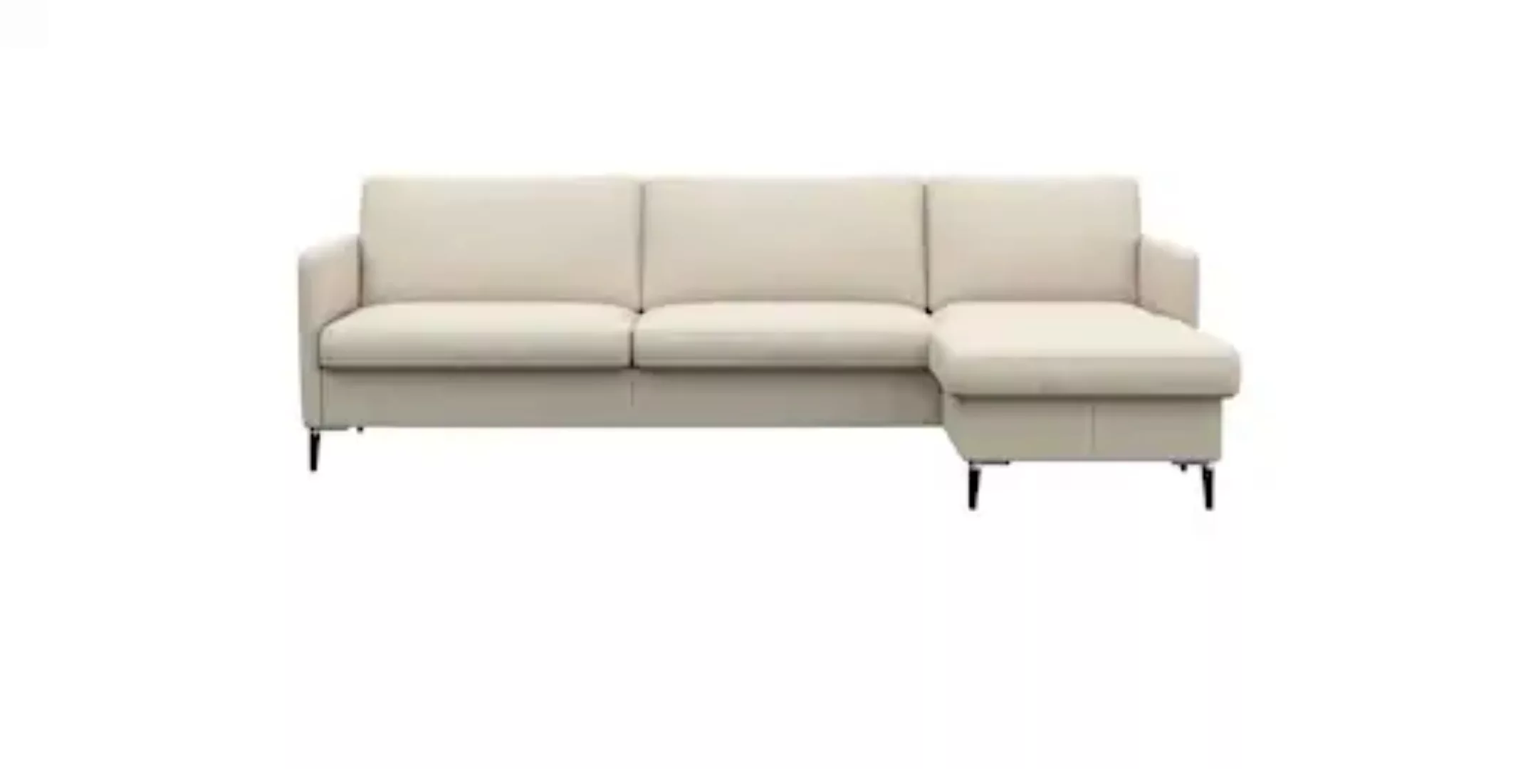 FLEXLUX Ecksofa »Fiore, L-Form«, schmale Armlehnen, Kaltschaum, Füße Alu+sc günstig online kaufen