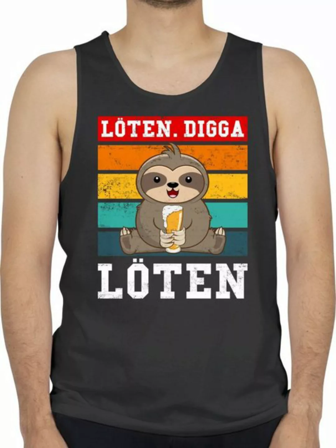 Shirtracer Tanktop Löten Digga Löten Vintage weiß bunt Party & Alkohol Herr günstig online kaufen