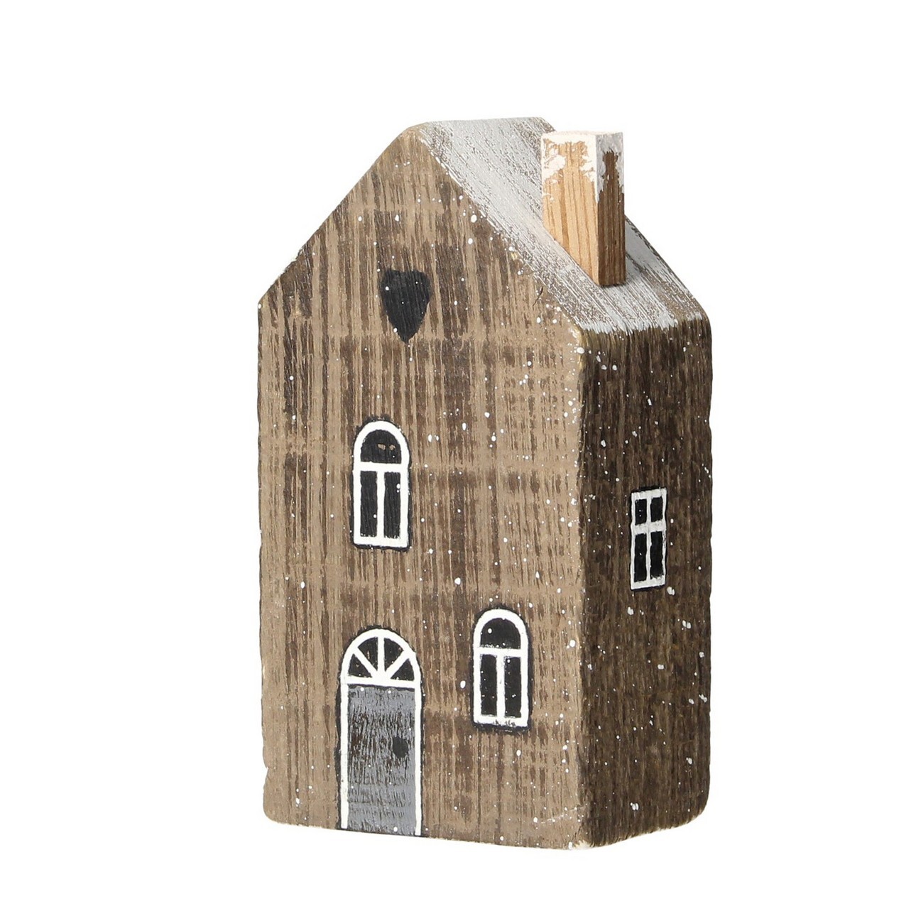 Dekoobjekt Snow House 12cm dark brown, 8 x 6 x 12 cm günstig online kaufen