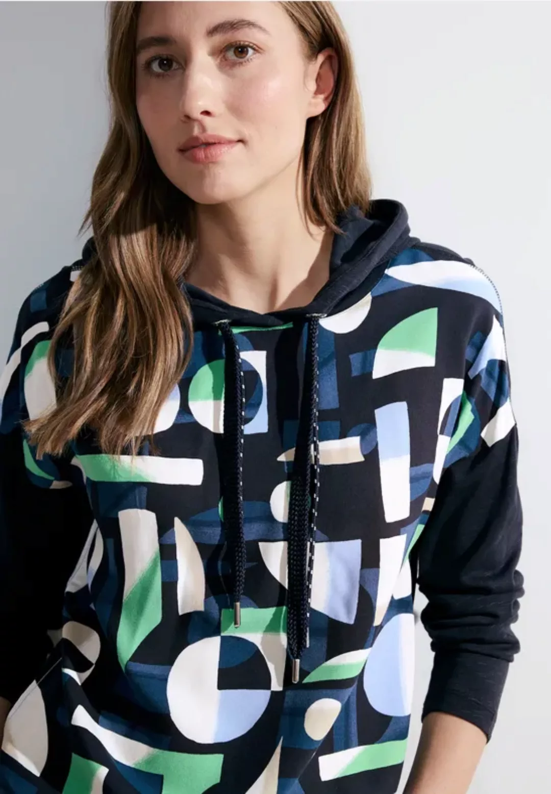 Cecil Shirtbluse Mat Mix Geometric Print Hoody günstig online kaufen