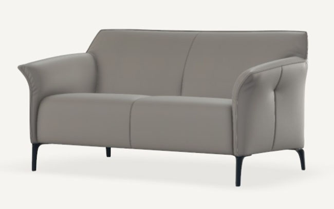 Ledersofa Grau 2-Sitzer 148 cm breit von Leolux Mayon günstig online kaufen