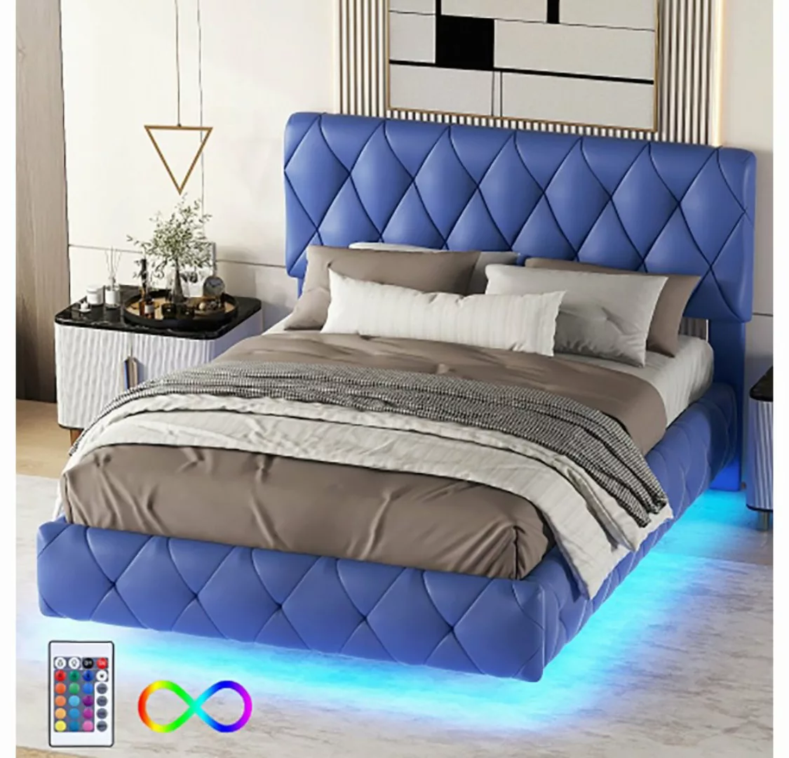 Sweiko Polsterbett, 140*200cm Doppelbett mit LED-Licht und verstellbarem Ko günstig online kaufen