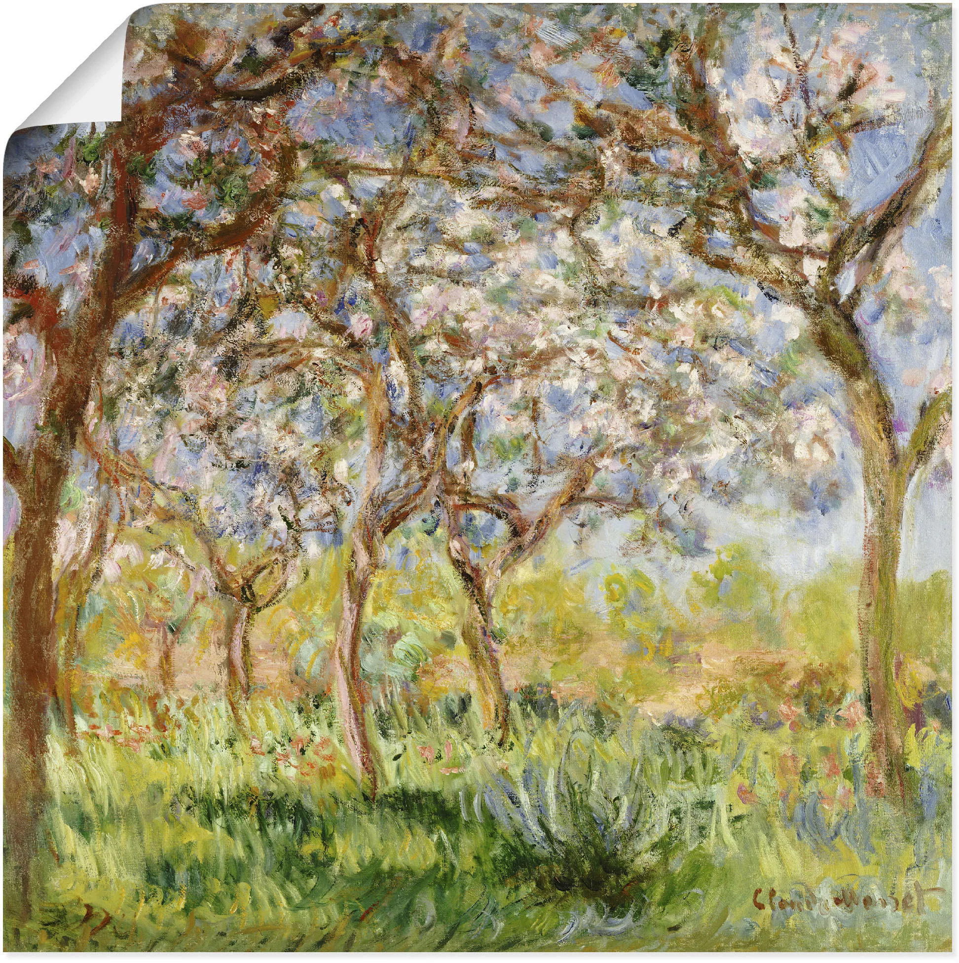 Artland Wandbild "Frühling in Giverny.", Wiesen & Bäume, (1 St.), als Leinw günstig online kaufen
