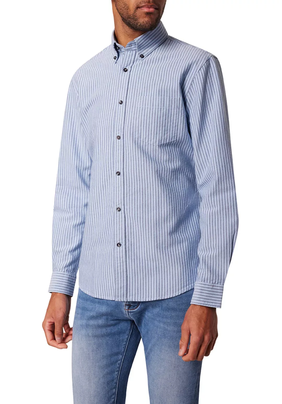 Pierre Cardin Streifenhemd mit Button-Down-Kragen - Modern Fit günstig online kaufen