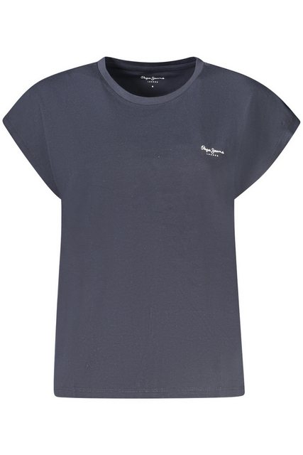 Pepe Jeans T-Shirt Damen Kurzarm T-Shirt Blau mit Logo-Druck aus günstig online kaufen