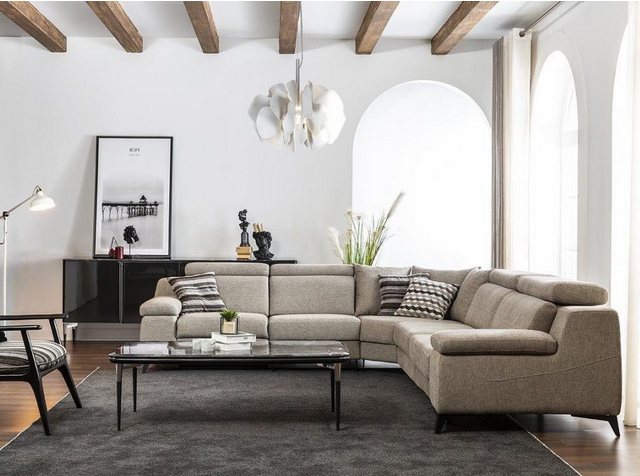 Xlmoebel Ecksofa Zeitgenössische Ecksofa Taupe L-Form Wohnzimmer Möbel Luxu günstig online kaufen