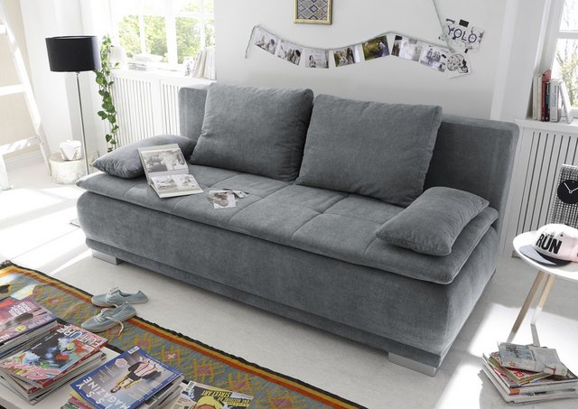 freiraum Schlafsofa LUIGI LUX 3DL, Liegefläche 160x200cm, Bezug anthrazit - günstig online kaufen