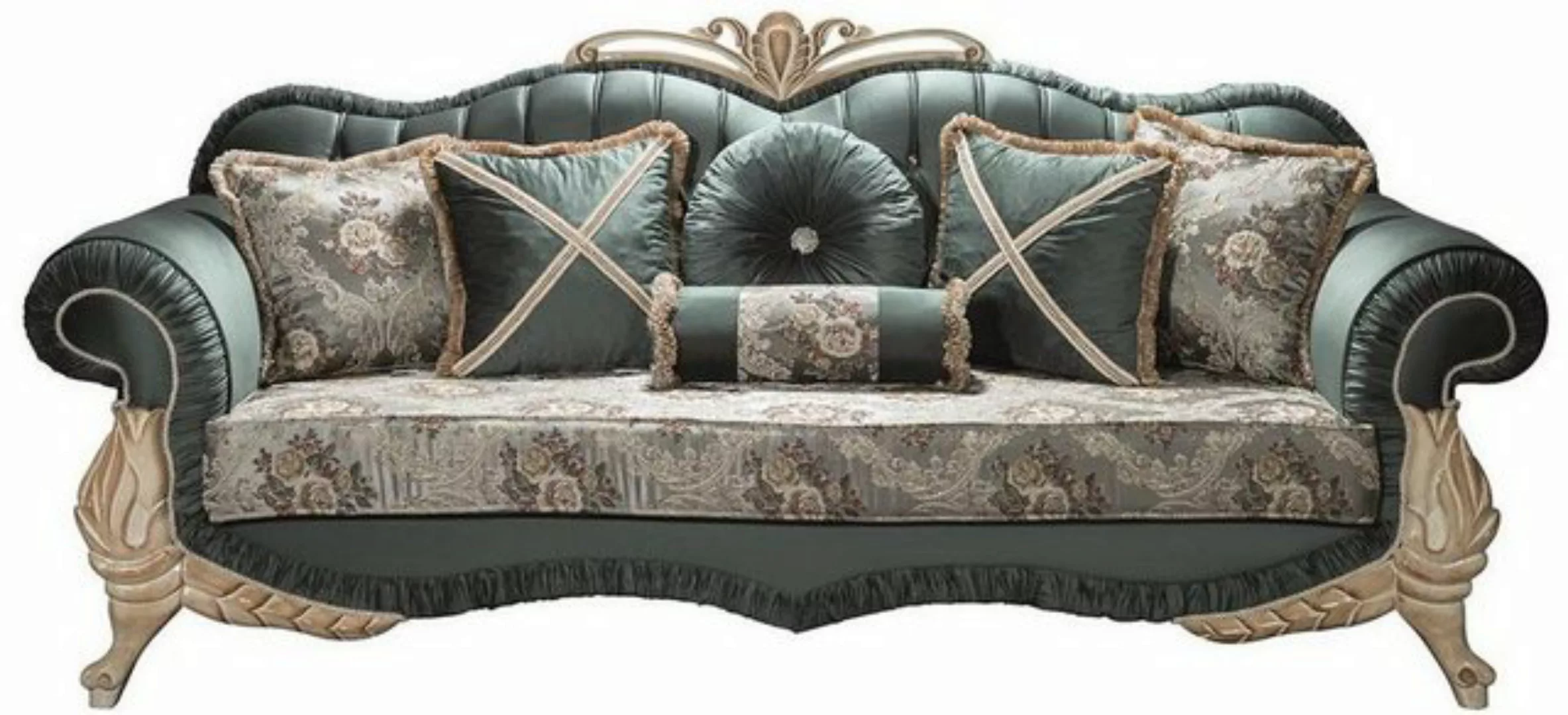 Casa Padrino Sofa Luxus Barock Wohnzimmer Sofa mit Glitzersteinen und dekor günstig online kaufen