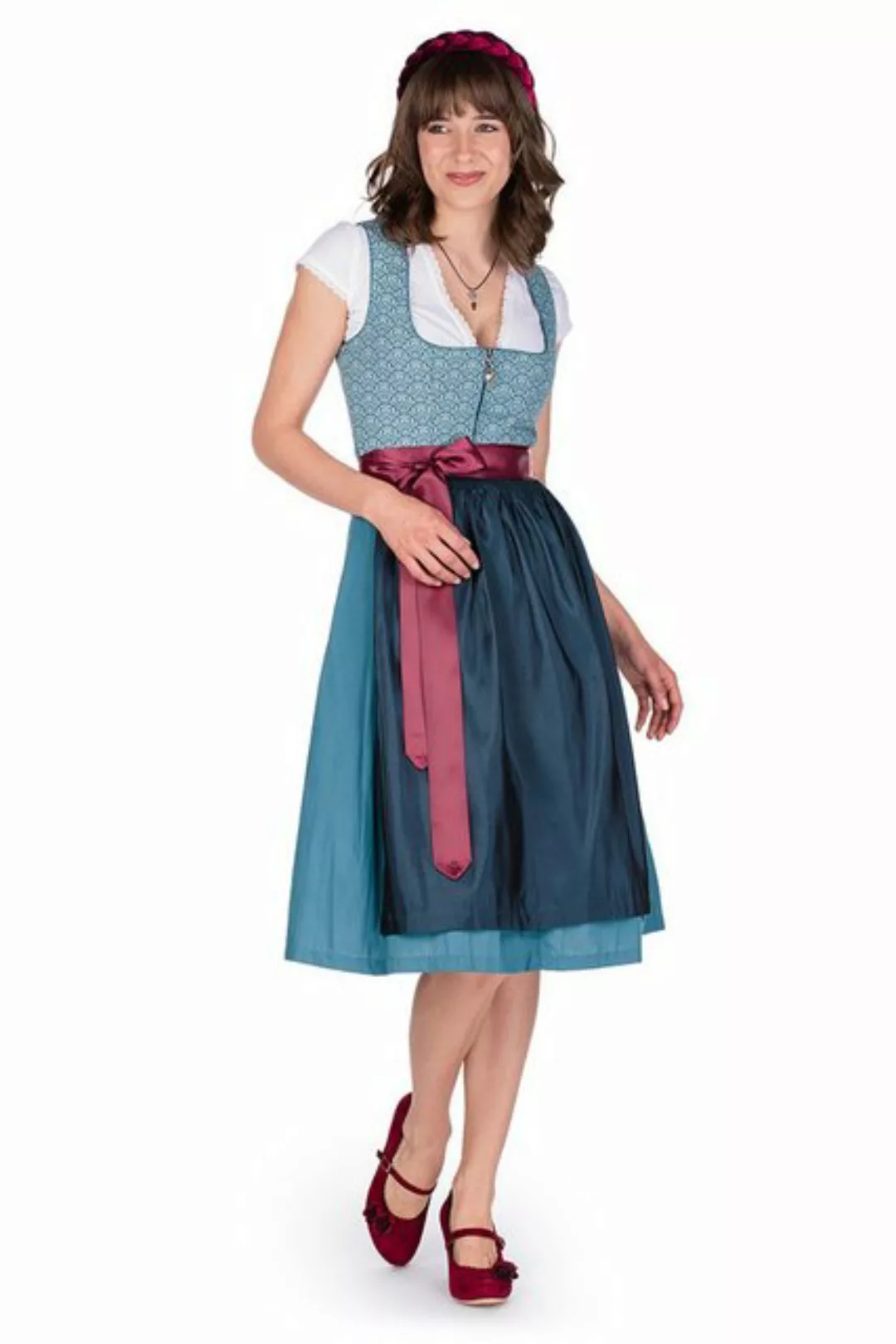 MarJo Dirndl Midi Dirndl 2tlg. - JILL - türkis/petrol günstig online kaufen