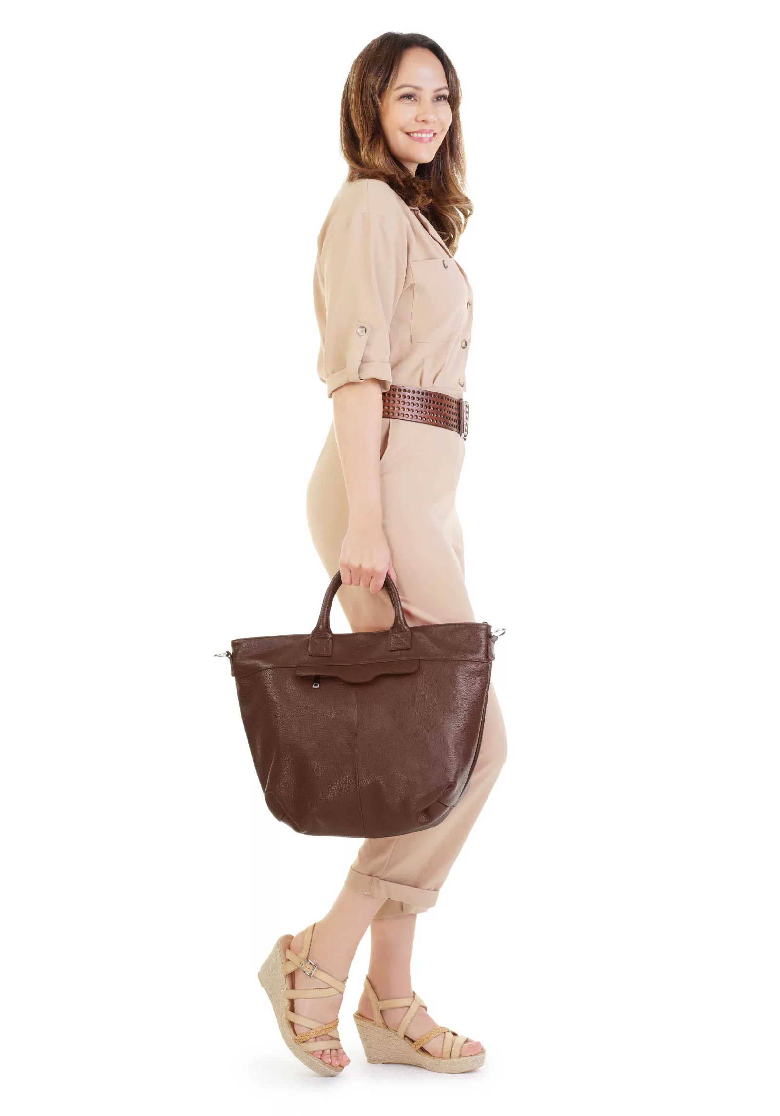 Samantha Look Henkeltasche, echt Leder, Made in Italy günstig online kaufen