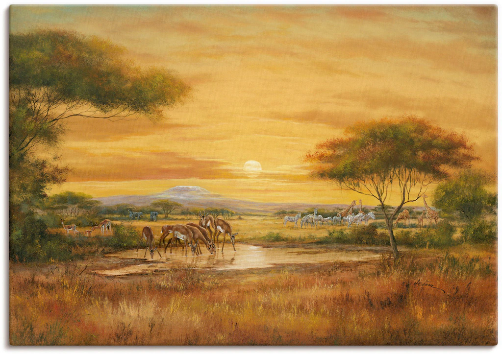 Artland Wandbild "Afrikanische Steppe", Wildtiere, (1 St.), als Alubild, Ou günstig online kaufen