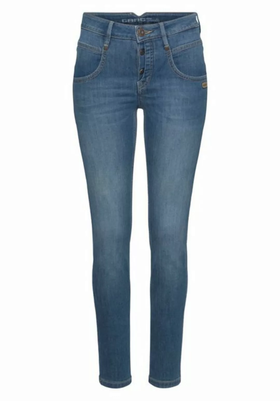 GANG Skinny-fit-Jeans 94MEDINA mit stylischer halb offener Knopfleiste günstig online kaufen