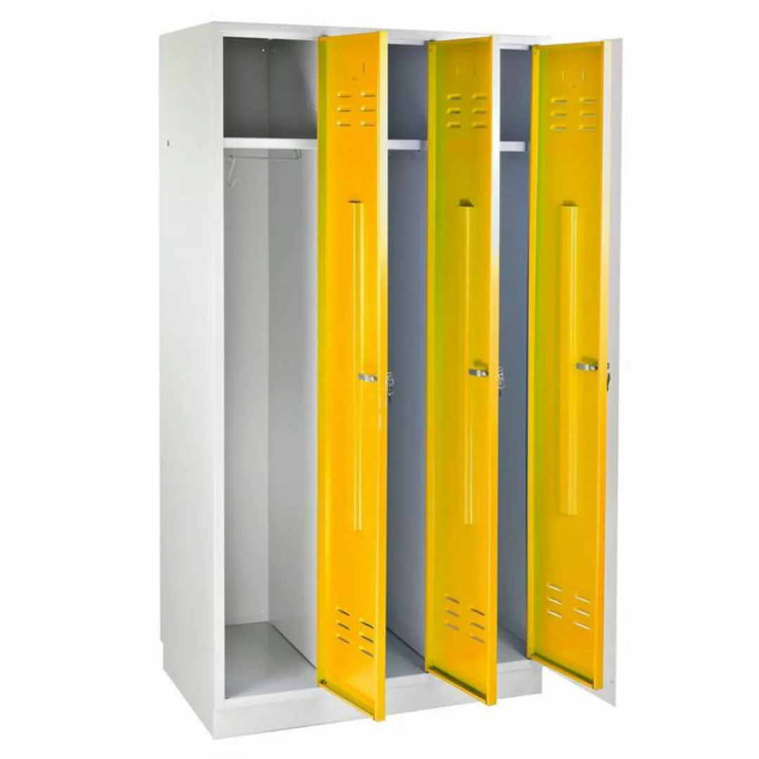 PROREGAL® Garderobenschrank Garderobenschrank Ermine mit 3 Türen, HxBxT 178 günstig online kaufen